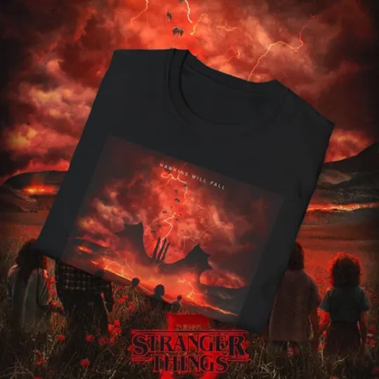 Stranger Things 5 Hawskin Will Fall Unisex T-Shirt