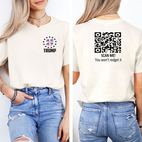 Trump QR Code  T Shirt Viral Trump Dance