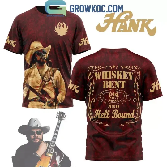 Hank Williams Jr. Whiskey Bend Hell Bound 3D T-Shirt