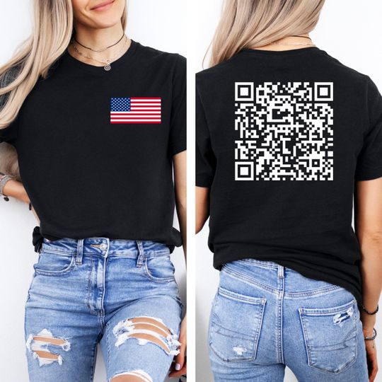 Viral Qr Code Trump Middle Finger Shirt, Trump Qr Code Tshirt, Trump Is Your President Qr Code Shirt Trump Middle Finger Ymca Qr Code Shirt