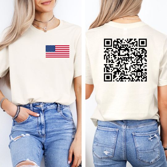 Viral Qr Code Trump Middle Finger Shirt, Trump Qr Code Tshirt, Trump Is Your President Qr Code Shirt Trump Middle Finger Ymca Qr Code Shirt