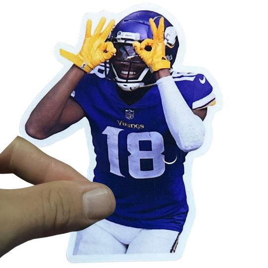 Justin Jefferson Sticker, Minnesota Vikings Sticker