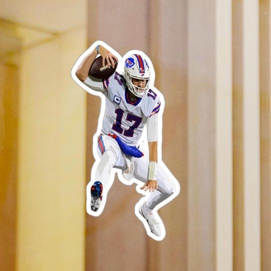 Josh Allen Jumping Sticker