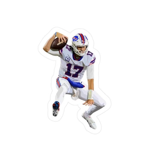 Josh Allen Jumping Sticker