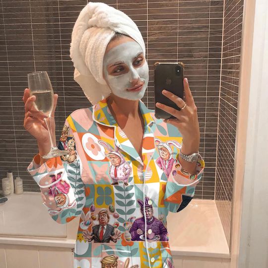 Make Easter Great Again Funny Trump Easter Pajamas, Cool Trump Easter Costume, Trump Easter Egg Pajamas Women, Easter Theme Gift