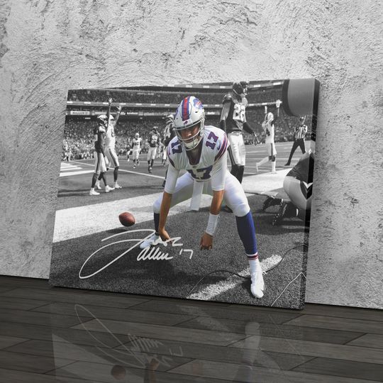 Josh Allen Autographed Poster