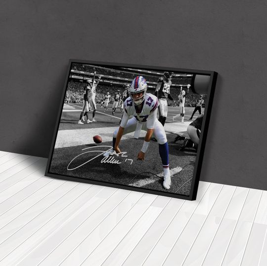 Josh Allen Autographed Poster