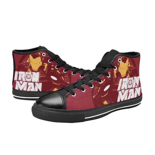 Iron Man Canvas High Top Sneakers, Iron Man Shoes