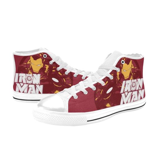 Iron Man Canvas High Top Sneakers, Iron Man Shoes