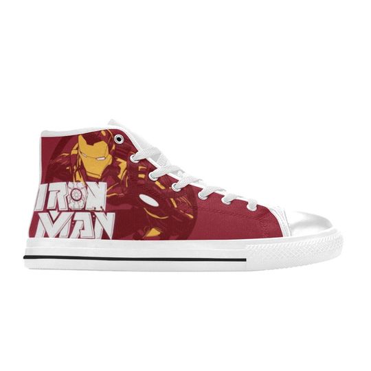 Iron Man Canvas High Top Sneakers, Iron Man Shoes