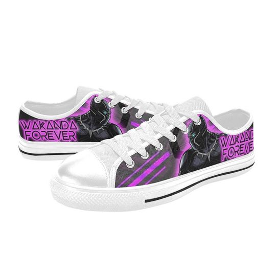 Black Panther Low Top Shoes Sneakers Disney Low Top Shoes Sneakers