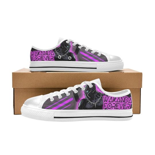 Black Panther Low Top Shoes Sneakers Disney Low Top Shoes Sneakers