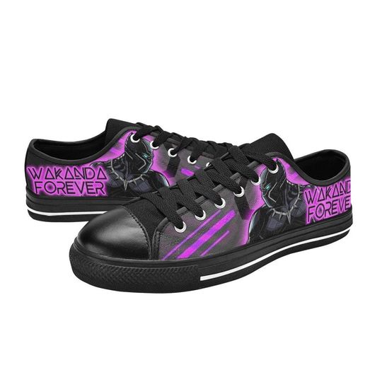 Black Panther Low Top Shoes Sneakers Disney Low Top Shoes Sneakers