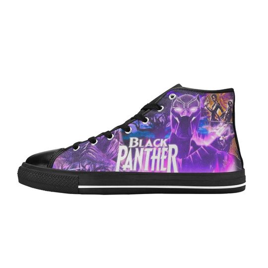 Black Panther Canvas High Top Sneakers, Black Panther Shoes For Men Women