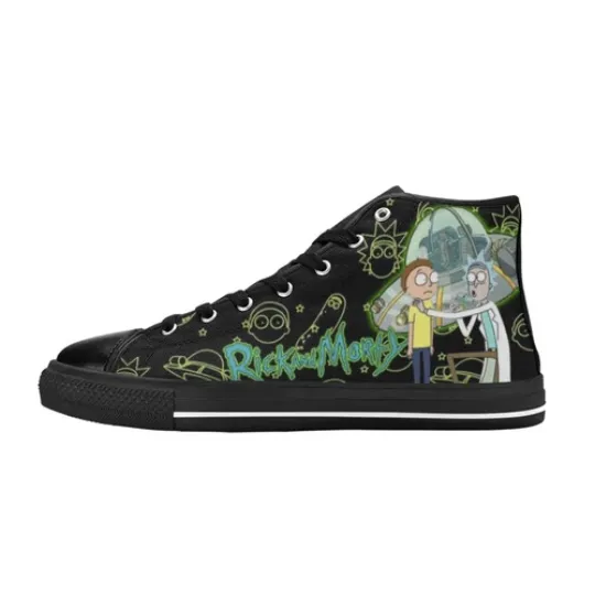 Rick and Rickandmorty Sneakers High Top Canvas Shoes