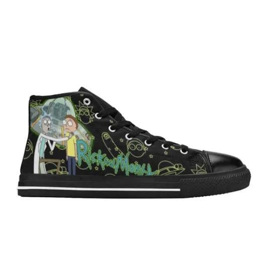 Rick and Rickandmorty Sneakers High Top Canvas Shoes