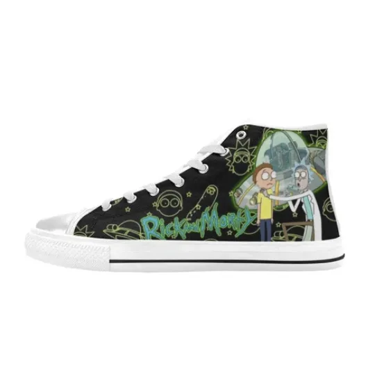 Rick and Rickandmorty Sneakers High Top Canvas Shoes