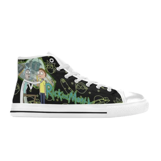 Rick and Rickandmorty Sneakers High Top Canvas Shoes