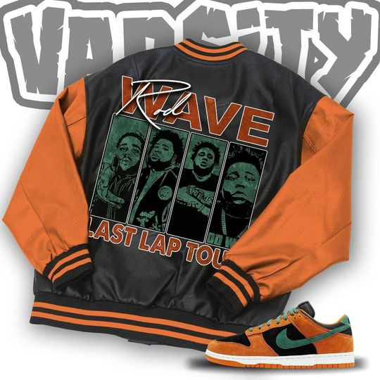 Custom Unisex Varsity Jacket, Rod Wave Last Lap Tour