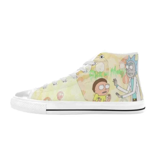 Rick and Rickandmorty Sneakers High Top Canvas Shoes