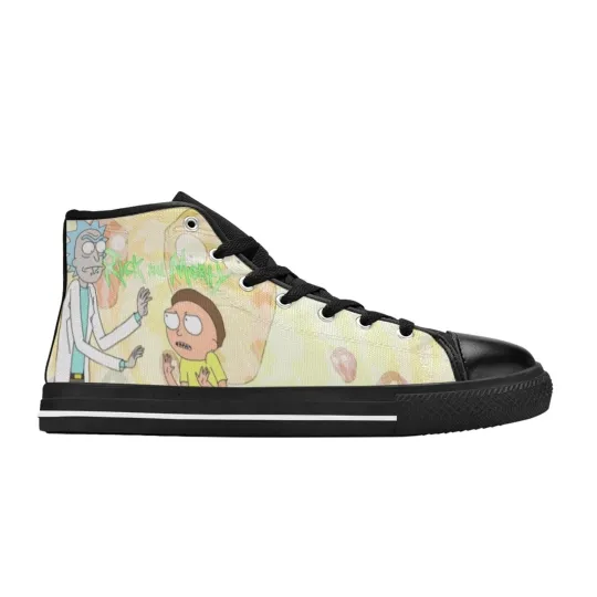 Rick and Rickandmorty Sneakers High Top Canvas Shoes