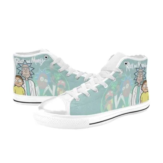 Rick and Rickandmorty High Top Sneakers Canvas Shoes, Rick and Rickandmorty Sneakers