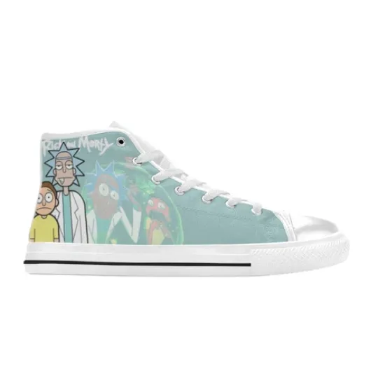 Rick and Rickandmorty High Top Sneakers Canvas Shoes, Rick and Rickandmorty Sneakers
