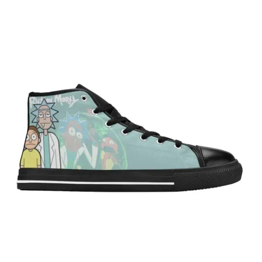 Rick and Rickandmorty High Top Sneakers Canvas Shoes, Rick and Rickandmorty Sneakers
