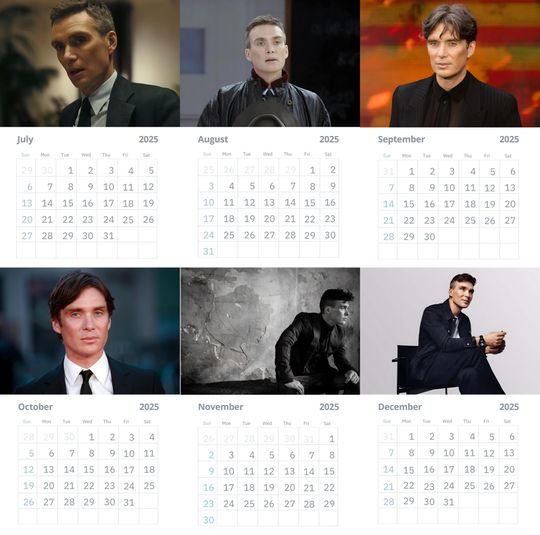 Cillian Murphy Wall Calendars 2025