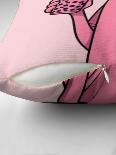 Cute Pink Panther Drink  Throw  Pillow