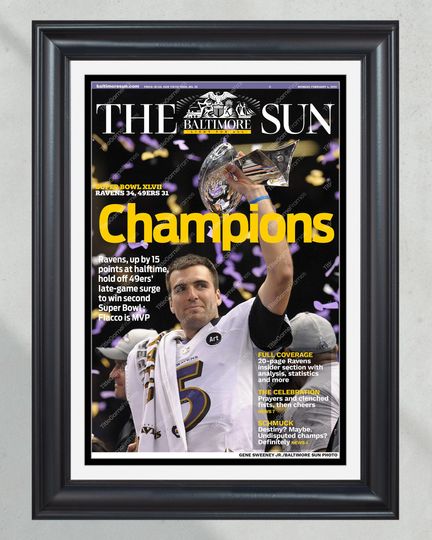 2013 Baltimore Ravens Super Bowl Champions (NO FRAMED) Poster