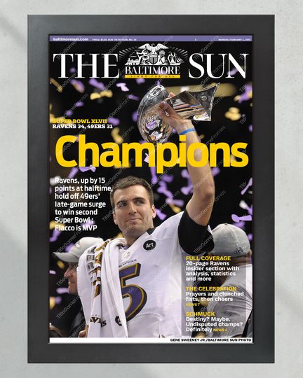 2013 Baltimore Ravens Super Bowl Champions (NO FRAMED) Poster