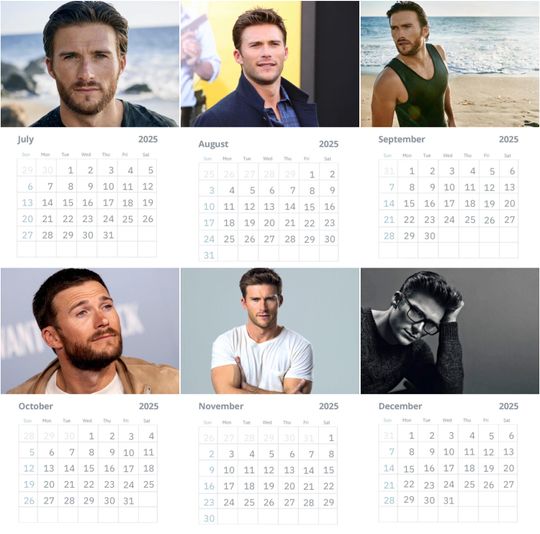 Scott Eastwood Wall calendars 2025