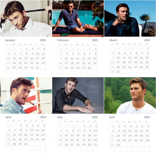 Scott Eastwood Wall calendars 2025