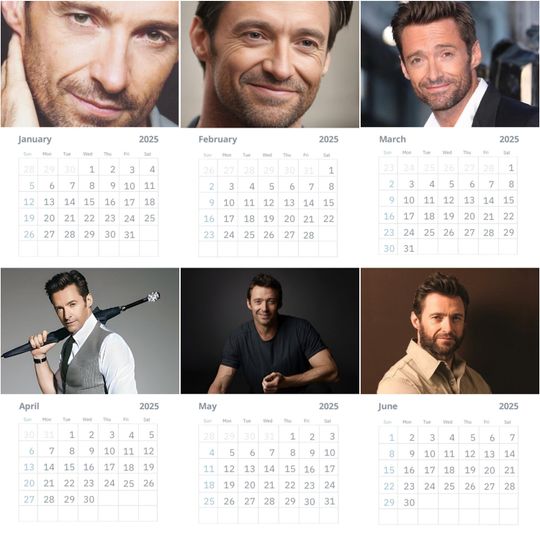 Hugh Jackman Wall Calendars 2025