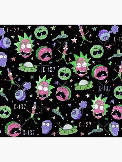 Rick and Rickandmorty pattern Socks