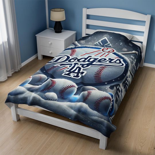 Christmas Dodgers Throw Blanket