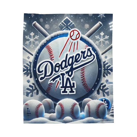 Christmas Dodgers Throw Blanket