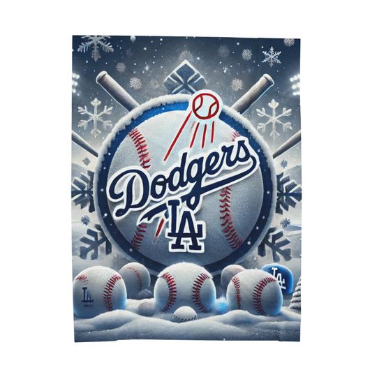 Christmas Dodgers Throw Blanket