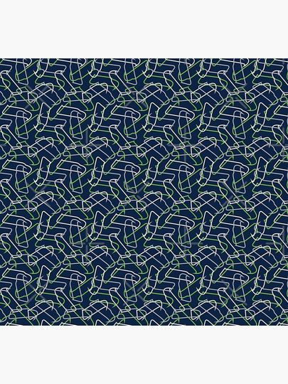 Seattle Seahawks Pattern, Navy Background Socks