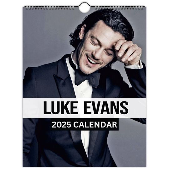 Luke Evans Vol 2 Wall calendars 2025 , Beauty and the Beast Decor, The Hobbit, Dracula Untold, Versatile Actor Posters, Welsh Star