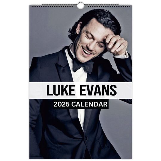 Luke Evans Vol 2 Wall calendars 2025 , Beauty and the Beast Decor, The Hobbit, Dracula Untold, Versatile Actor Posters, Welsh Star
