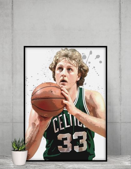Larry Bird Poster,  Wall Art Decor, Best Home Decor Gift