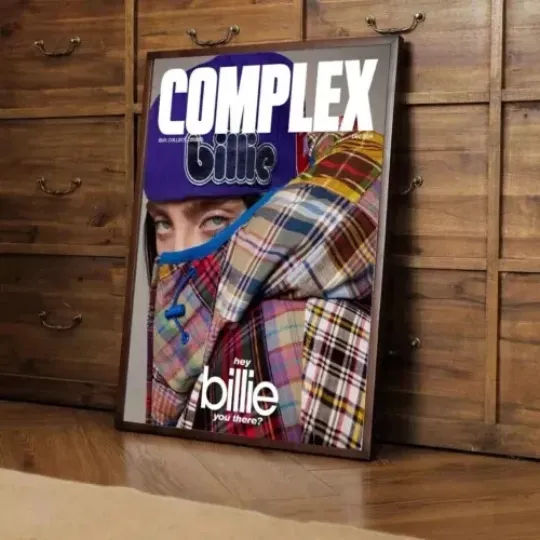 Billie Eilish Complex Cover Hey Billie You There Billie Eilish Poster