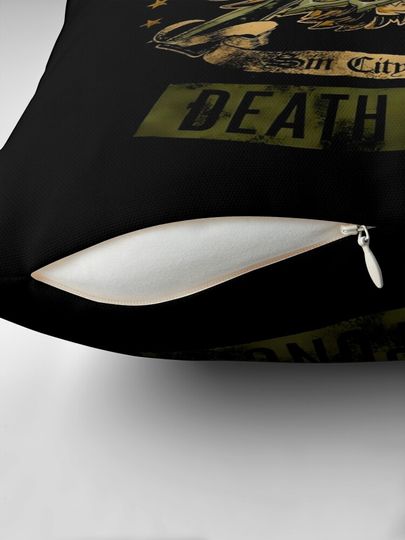 skull death metal Throw Pillow
