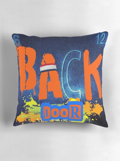 “BACK DOOR CHEMISTRY” design Basketball  Throw Pillow