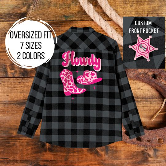 custom cowgirl flannel shirt