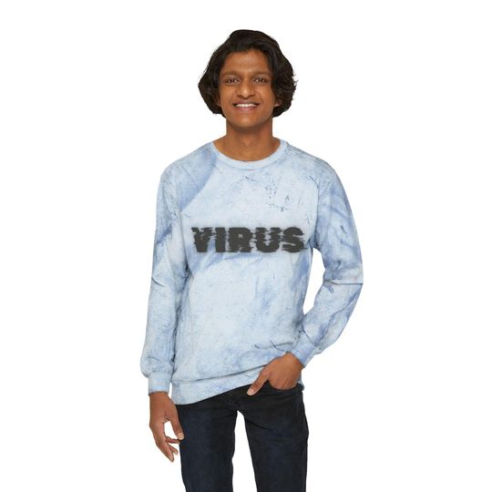 Virus Graphic Unisex Color Blast Crewneck Sweatshirt