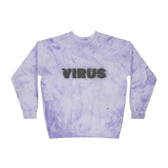 Virus Graphic Unisex Color Blast Crewneck Sweatshirt