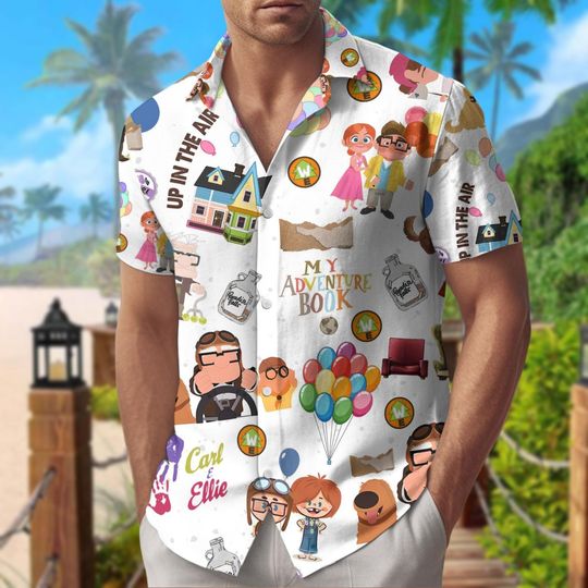 Carl And Ellie Hawaiian Shirt and Shorts Set